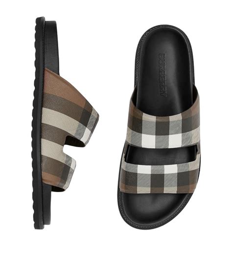 burberry check slides for men.